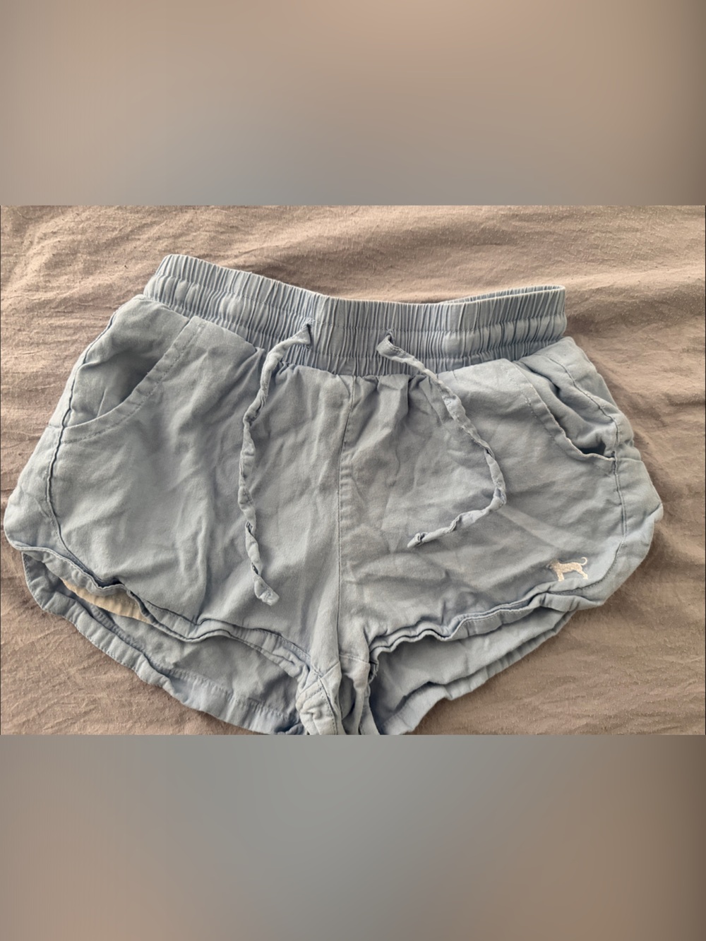 The black Dog Light Blue Kids Drawstring Shorts
